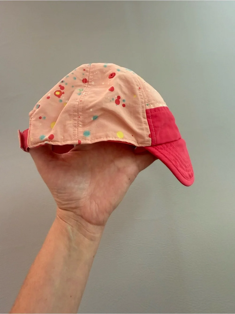 Patagonia Girls Nylon Ball Cap Hat Pink Splatter 5T - Light weight quick dry
